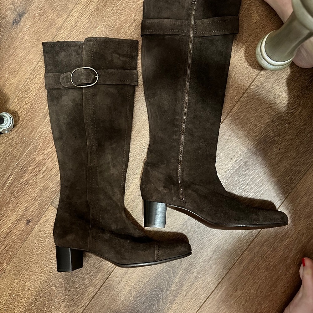 Cole Hahn brown suede boots- GORGEOUS!!!